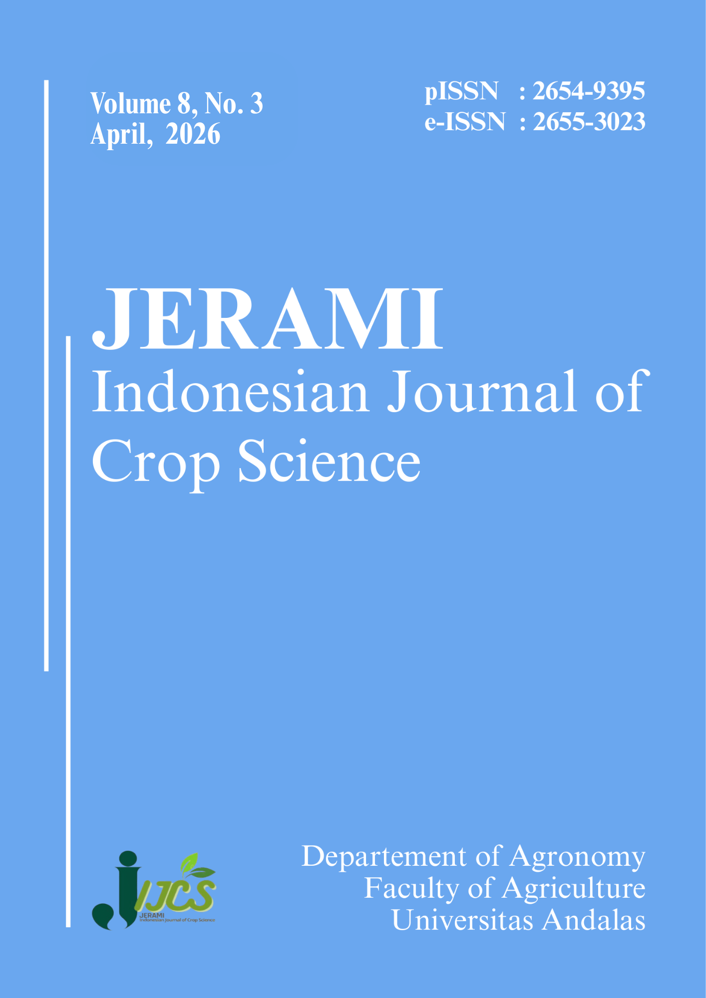 Cover JERAMI : Indonesian Journal of Crop Science
